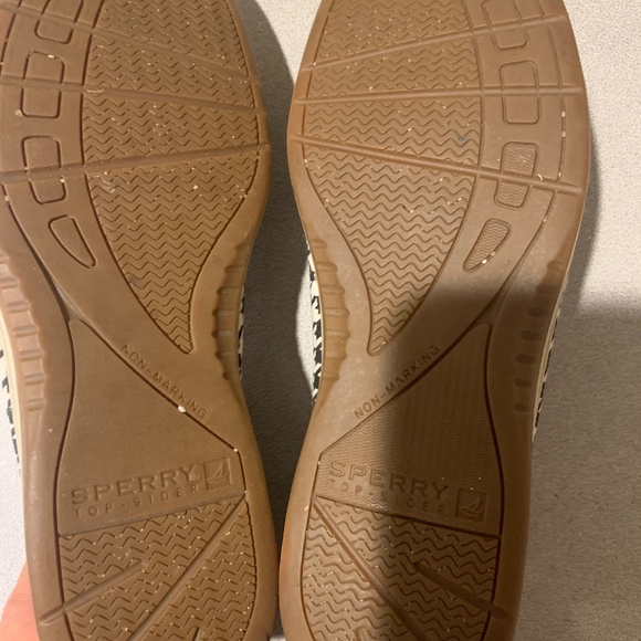 Sperry Black/Silver Angelfish Topsider Moccasin Shoes sz 8.5 M - Picture 6 of 7